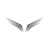 minimalista moderno design de logotipo de asas abertas símbolo gráfico de vetor ícone sinal ilustração ideia criativa