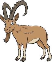 personagem animal em quadrinhos de desenho animado ibex vetor