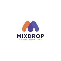 vetor de logotipo de ícone mixdrop, vetor de logotipo de letra m.