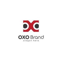 vetor de ícone de logotipo de modelo oxo