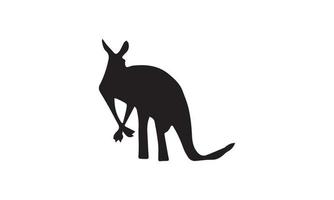 design de ilustração vetorial canguru preto e branco vetor
