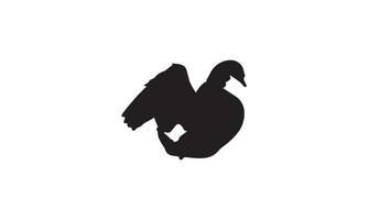 design de ilustração vetorial de cisne preto e branco vetor