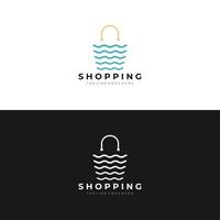 inspiração de design de logotipo de compras. modelo de logotipo de sacola de compras. ilustração vetorial vetor