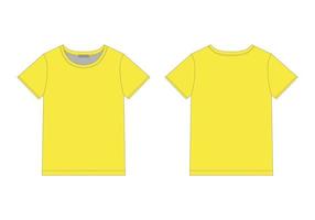 camiseta masculina de desenho técnico nas cores amarelas. modelo de design superior de roupas íntimas unissex. vetor