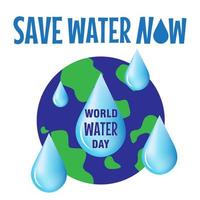 saudação criativa do dia mundial da água, ilustração vetorial vetor