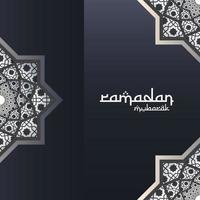 cartão ramadan kareem com ornamento árabe. vetor