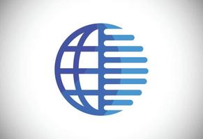 modelo de design de logotipo da terra. símbolo de sinal de ícone de globo vetor