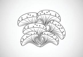 ilustração em vetor design criativo cogumelo. elementos florais