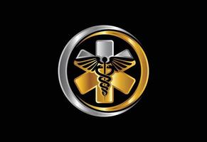 design de ilustração vetorial de modelo de logotipo médico de saúde. ícone médico