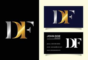 vetor de design de logotipo de letra inicial df. símbolo gráfico do alfabeto para identidade de negócios corporativos