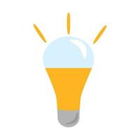ícone de lâmpada. símbolo de energia e ideia. logotipo do ícone da lâmpada. vetor