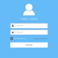 Faça o login e faça login na interface do usuário. Modelo de interface do usuário moderno site de negócios. vetor