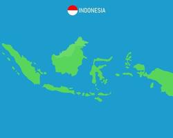 mapa da indonésia, modelo de vetor de mapa do país asiático