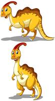 Parasaurolophus em duas poses diferentes vetor