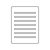 ícone de documento de contorno do símbolo. vetor de estilo simples