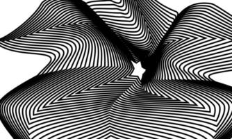 estoque vetor abstrato linhas de ilusão de ótica fundo design conceitual de ilusões em preto e branco