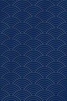 de fundo vector de padrão de onda japonesa. padrão sem costura círculo abstrato onda cor de luxo e linha. ilustração em vetor padrão círculo japonês