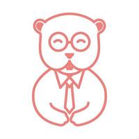 linha hamster design de logotipo inteligente vetor gráfico símbolo ícone sinal ilustração ideia criativa