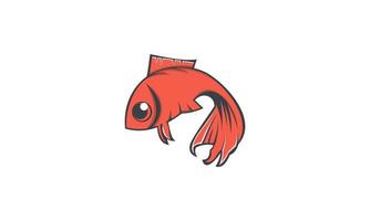 ilustração abstrata betta fish esport mascote logo ilustração vetor