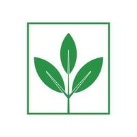 logotipo de agronegócio de folhas verdes vetor