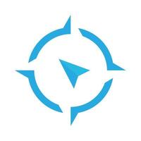 bússola azul moderna com design de logotipo de seta vetor gráfico símbolo ícone sinal ilustração ideia criativa
