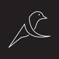 linha contínua design de logotipo de colibri minimalista vetor gráfico símbolo ícone sinal ilustração ideia criativa