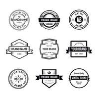conjunto de vetores de modelo de logotipo de emblemas vintage