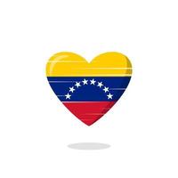 ilustração de amor em forma de bandeira da venezuela