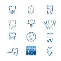 conjunto de vetores de ícone de odontologia.