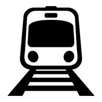 Ícone de vetor de trem de metrô