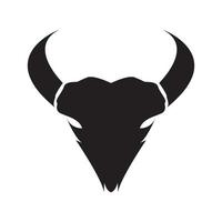 cara preta crânio vaca logotipo design vetor gráfico símbolo ícone sinal ilustração ideia criativa