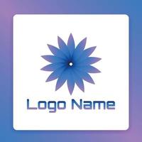 logotipo de flor de lótus de cor gradiente vetor