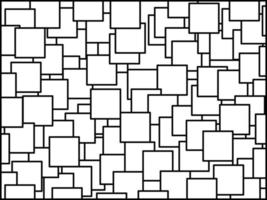 padrão de retângulo arredondado sem costura de vetor. textura infinita preto e branco. fundo abstrato ornamento geométrico. vetor