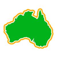 Ícone de vetor de geografia mapa de Austrália