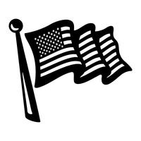 Bandeiras americanas vetor