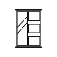 armário de vidro minimalista design de logotipo moderno vetor gráfico símbolo ícone sinal ilustração ideia criativa