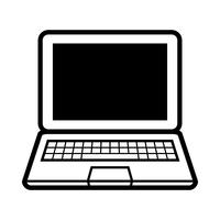 Ícone de vetor de computador portátil