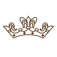 design de vetor de símbolo de coroa dourada