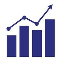 seta para cima dos gráficos do gráfico de barras vetor