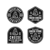coleção de logotipo de design de loja de queijo vetor
