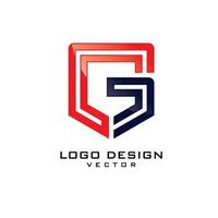 g vetor de design de logotipo de símbolo