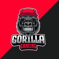 logotipo de esportes de jogos de gorila. design de modelo para equipe de esportes vetor