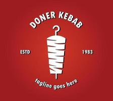 ícone do logotipo do doner kebab. vetor