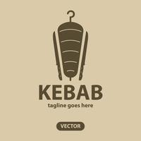 ícone do logotipo do doner kebab. vetor