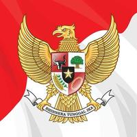 pancasila garuda símbolo nacional indonésio vetor