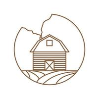 casa de fazenda hipster ou logotipo do armazém símbolo ícone vector design gráfico ilustração ideia criativa