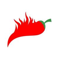 pimentão vermelho abstrato com símbolo de logotipo de fogo quente ícone vector design gráfico ilustração ideia criativa