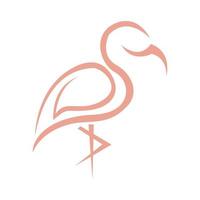 beleza animal pássaro mínimo flamingo logotipo design gráfico vetorial símbolo ícone sinal ilustração ideia criativa vetor