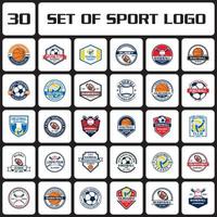 um conjunto de logotipo do campeonato, um conjunto de logotipo do esporte vetor