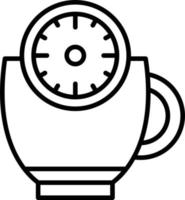 estilo de ícone de hora do café vetor